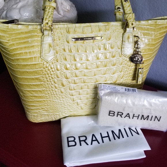 Brahmin Lemonade Medium Asher &  Wallet Set - Picture 4 of 16